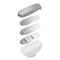 Universalreibe mit Auffangbehälter und Deckel