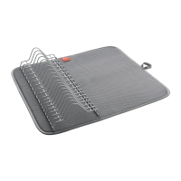 2-in-1 dish rack with microfiber drying mat