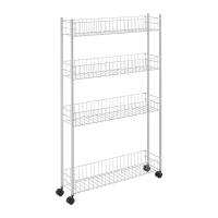 Scaffaletto 4 piani extra-slim