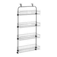 Over-the-door 4-basket storage solution