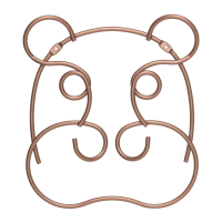 Hippo shape wall hanger