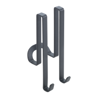 Gancio doppio per parete doccia