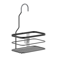 Shower rail hook basket