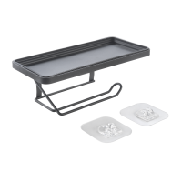 Toilet paper holder with tray