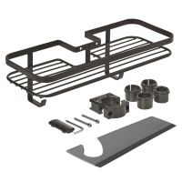 Shower caddy with squeegee