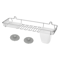 Large shelf with soap holder and tumbler