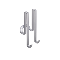 Gancio doppio per parete doccia